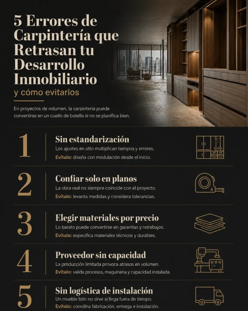 Errores de Carpintería que Retrasan tu Desarrollo Inmobiliario